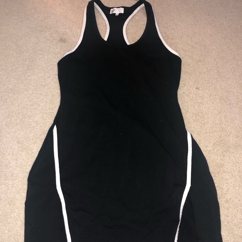by the way. black with white stripe bodycon dress